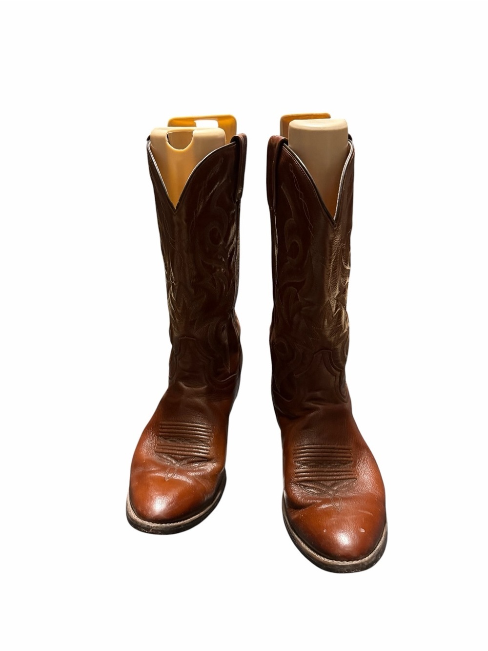 Dan Post Men's Chestnut Brown Western Cowboy Boots, pre-owned, gently used.